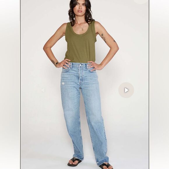 ÉTICA ALTIN SLOUCH BOYFRIEND Jeans Denim - STORM SURGE New size 24 - Picture 1 of 6